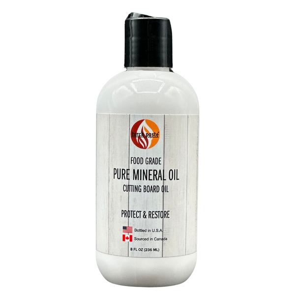 Torch Paste - Mineral Oil - Food Grade - Pure Conditioner for Cutting Boards, Charcuterie Boards - Kitchen Wood Utensils - 8 oz.