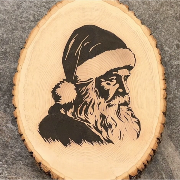 Torch Paste Stencil | Detailed Santa Bust | Reusable Adhesive Mesh Stencil